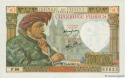 50 Francs JACQUES CŒUR FRANCE  1941 F.19.11 SPL
