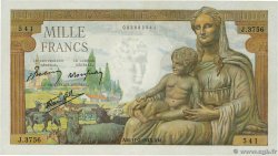 1000 Francs DÉESSE DÉMÉTER FRANKREICH  1943 F.40.18 fST+