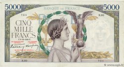 5000 Francs VICTOIRE Impression à plat FRANKREICH  1938 F.46.01 S
