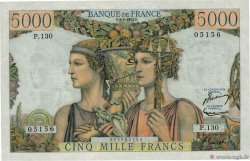 5000 Francs TERRE ET MER FRANKREICH  1953 F.48.08 VZ+