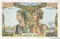 5000 Francs TERRE ET MER FRANCIA  1957 F.48.16 BB
