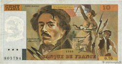 100 Francs DELACROIX modifié Fauté FRANCIA  1984 F.69.08a BC