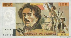 100 Francs DELACROIX UNIFACE FRANCE  1995 F.69U.08 TTB+