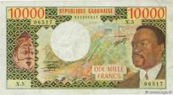 10000 Francs GABON  1978 P.05b q.BB