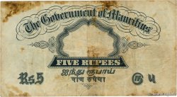 5 Rupees MAURITIUS  1930 P.20 BC