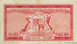 10 Rupees MAURITIUS  1954 P.28 BC+