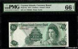 5 Dollars CAYMANS ISLANDS  1974 P.06a UNC