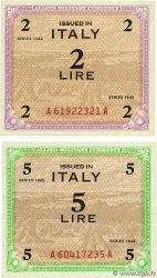 2 et 5 Lire Lot ITALIE  1943 PM.11a et PM.12a pr.NEUF