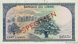 100 Livres Spécimen LIBANO  1964 P.066as MBC+