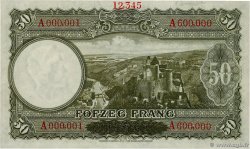50 Francs Spécimen LUXEMBURGO  1944 P.45s SC