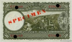 50 Francs Spécimen LUXEMBURGO  1944 P.46s FDC