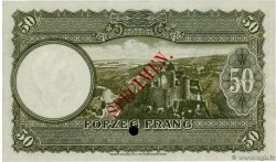 50 Francs Spécimen LUSSEMBURGO  1944 P.46s AU