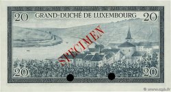 20 Francs Spécimen LUXEMBURGO  1955 P.49s FDC