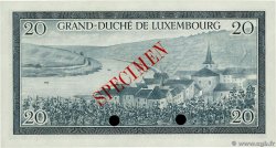 20 Francs Spécimen LUXEMBURGO  1955 P.49s FDC