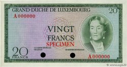 20 Francs Spécimen LUXEMBOURG  1955 P.49sct UNC