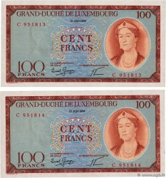 100 Francs Consécutifs LUXEMBOURG  1956 P.50a pr.NEUF