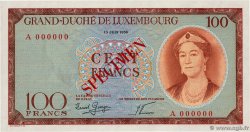 100 Francs Spécimen LUXEMBURGO  1956 P.50s FDC