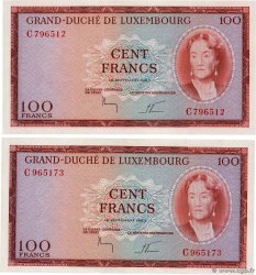 100 Francs Lot LUXEMBURG  1963 P.52a fST+
