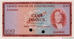 100 Francs Spécimen LUXEMBURG  1963 P.52s ST