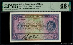 10 Shillings MALTE  1940 P.19 FDC