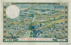 100 Dirhams sur 10000 Francs MAROCCO  1955 P.52 BB