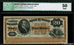 20 Pesos Non émis MEXICO  1880 PS.0267r1 VZ+