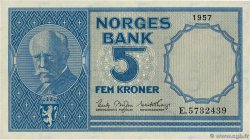 5 Kroner NORVÈGE  1957 P.30c fST