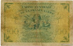 100 Francs ISOLA RIUNIONE  1944 P.37a q.B
