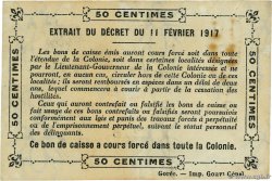 50 Centimes SENEGAL  1917 P.01b fVZ