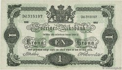 1 Krona SUÈDE  1918 P.32e VF+
