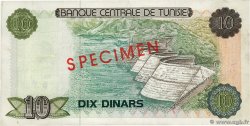 10 Dinars Spécimen TUNISIA  1980 P.76s VF+