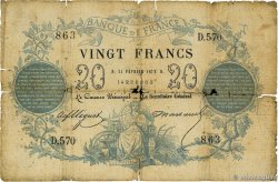 20 Francs type 1871 - Bleu FRANKREICH  1872 F.A46.03 GE