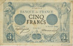 5 Francs NOIR FRANCE  1872 F.01.02 VG