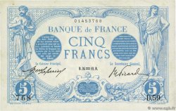 5 Francs BLEU FRANCIA  1912 F.02.01 MBC+