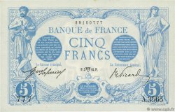 5 Francs BLEU FRANKREICH  1914 F.02.22 VZ