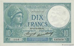 10 Francs MINERVE Numéro radar FRANCE  1936 F.06.17 XF
