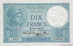 10 Francs MINERVE modifié FRANCIA  1939 F.07.13 SC+