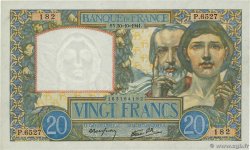 20 Francs TRAVAIL ET SCIENCE FRANKREICH  1941 F.12.19 fST