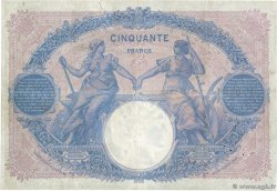 50 Francs BLEU ET ROSE FRANCE  1911 F.14.24 F+
