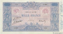 1000 Francs BLEU ET ROSE FRANCIA  1922 F.36.38 BB