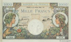 1000 Francs COMMERCE ET INDUSTRIE FRANCE  1944 F.39.10 AU-