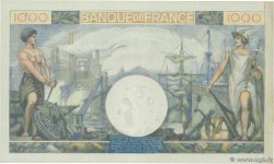 1000 Francs COMMERCE ET INDUSTRIE FRANCE  1944 F.39.10 AU-