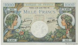 1000 Francs COMMERCE ET INDUSTRIE FRANCIA  1944 F.39.12 q.FDC