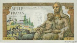 1000 Francs DÉESSE DÉMÉTER FRANKREICH  1943 F.40.22 fST+