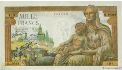 1000 Francs DÉESSE DÉMÉTER FRANCE  1943 F.40.41 pr.SPL