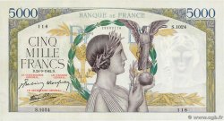 5000 Francs VICTOIRE Impression à plat FRANCIA  1942 F.46.41 q.AU