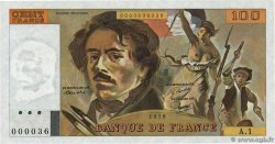 100 Francs DELACROIX Petit numéro FRANCIA  1978 F.68.01A1 AU+