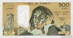 500 Francs PASCAL Fauté FRANCIA  1990 F.71.44 AU