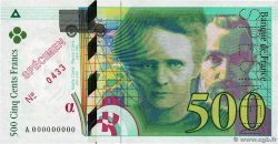 500 Francs PIERRE ET MARIE CURIE Spécimen FRANCIA  1994 F.76.01Spn SC+