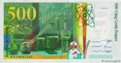 500 Francs PIERRE ET MARIE CURIE Sans le symbole du Radium Fauté FRANKREICH  1994 F.76f3.01 fVZ